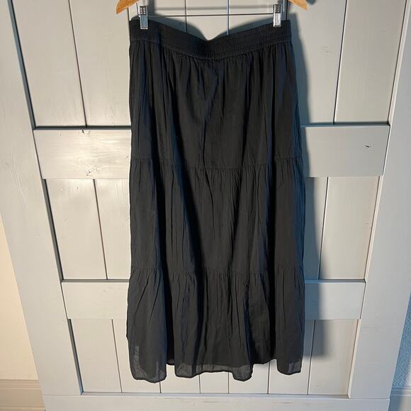 Able‎ Erna Smocked Blouse and Harper Tiered Maxi Skirt Set Black Size XL NEW - Picture 9 of 11